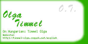 olga timmel business card